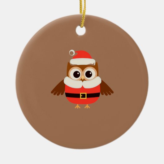 Santa Owl Ornament (Voorkant)