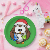 SANTA OWL PAPIEREN BORDJE (Feest)