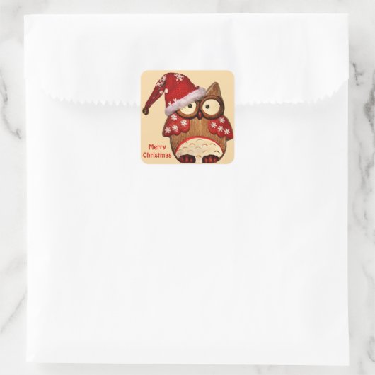 santa owl stickers (Tas)