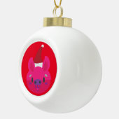 Santa Oynk kerstbal. Keramische Bal Ornament (Rechts)