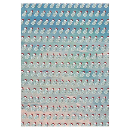 Santa Oysters shells Holiday coastal seashell Tafelkleed (Voorkant)