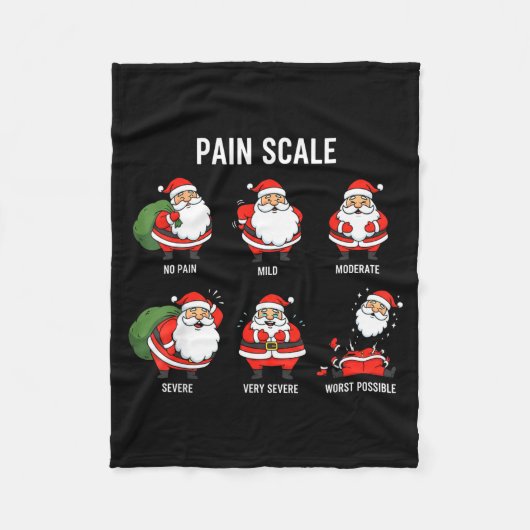 Santa Pain Scale Funny Christmas Design For Nurse Fleece Deken (Voorkant)