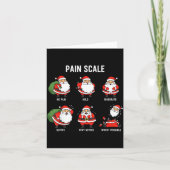 Santa Pain Scale Funny Christmas Design For Nurse  Kaart (Voorkant)