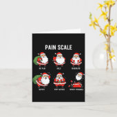 Santa Pain Scale Funny Christmas Design For Nurse Kaart (Gele Bloem)