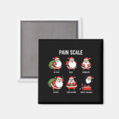 Santa Pain Scale Funny Christmas Design For Nurse  Magneet (Voorkant / Achterkant)