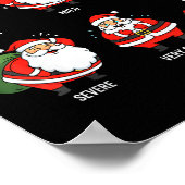 Santa Pain Scale Funny Christmas Design For Nurse Poster (Hoek)