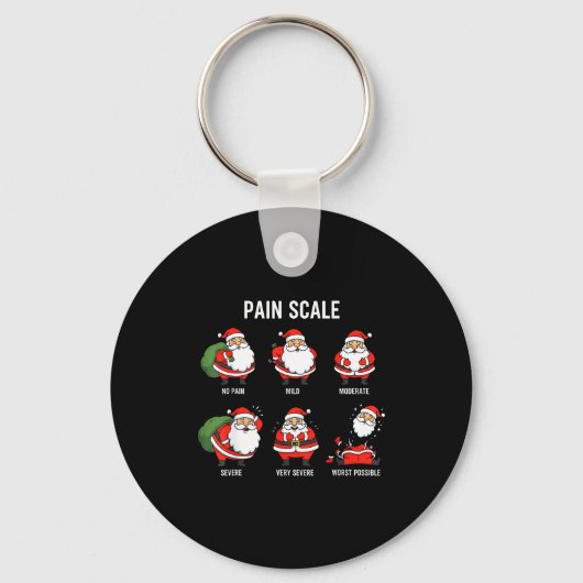 Santa Pain Scale Funny Christmas Design For Nurse  Sleutelhanger (Voorkant)