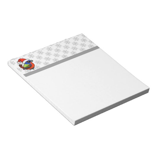 Santa Painted Bunting Notitieblok (Schuin)