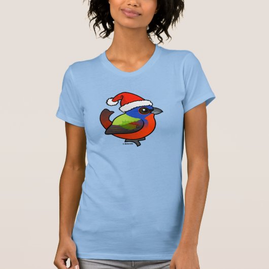 Santa Painted Bunting T-shirt (Voorkant)