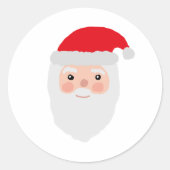 Santa Painting Cheery Illustration Classic Round S Ronde Sticker (Voorkant)