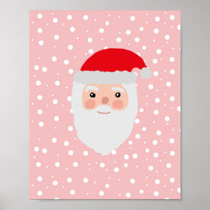 Santa Painting Jolly Illustration Art Poster