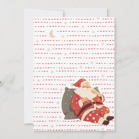 Santa Pajama Party Verjaardag Uitnodiging (Achterkant)