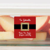 Santa pak riem kerst individueel gepersonaliseerd labels (Aangebracht)