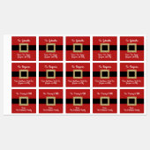 Santa pak riem kerst individueel gepersonaliseerd labels (Vel)