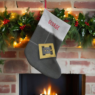 Santa pak zwart laarsgesp Kinder Grote Kerstsok