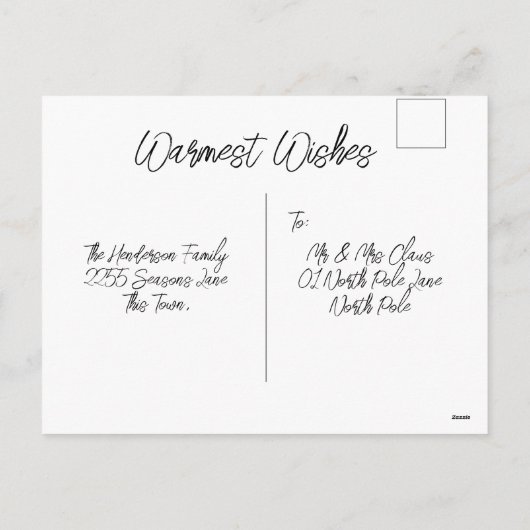 Santa Panda Beer Feestdagenkaart (Achterkant)