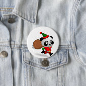 Santa Panda-Button Ronde Button 7,6 Cm (In situ)