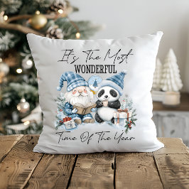 Santa & Panda's Cosy Christmas Feestelijke Vriende Kussen