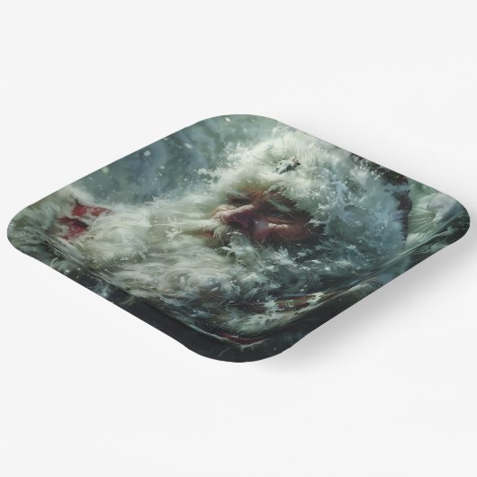 Santa Papieren Bordje (Gebogen)