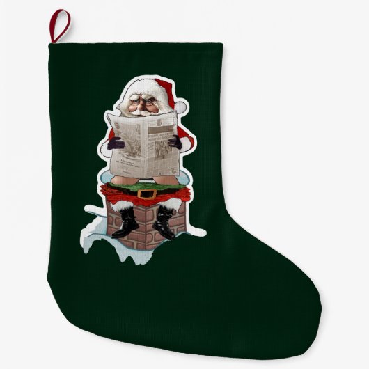 Santa Party Pooper Funny-kerstcadeautjes Grote Kerstsok (Voorkant)