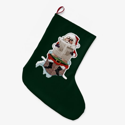 Santa Party Pooper Funny-kerstcadeautjes Grote Kerstsok (Voorkant (Hangend))