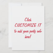 Santa "Party Pooper" Funny Kerstuitnodigingen Kaart (Achterkant)