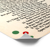 Santa Pass het Prijsgedicht Kerstspel Teken Poster (Hoek)