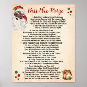 Santa Pass het Prijsgedicht Kerstspel Teken Poster