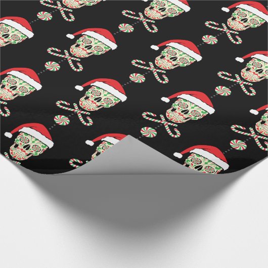 santa -patroon cadeaupapier (Hoek)