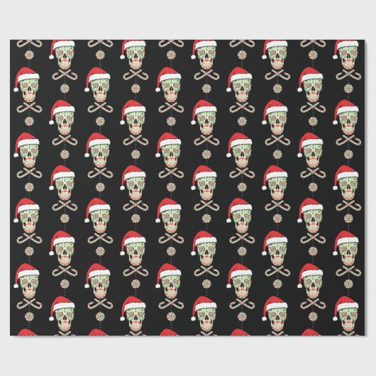 santa -patroon cadeaupapier (Vlak)