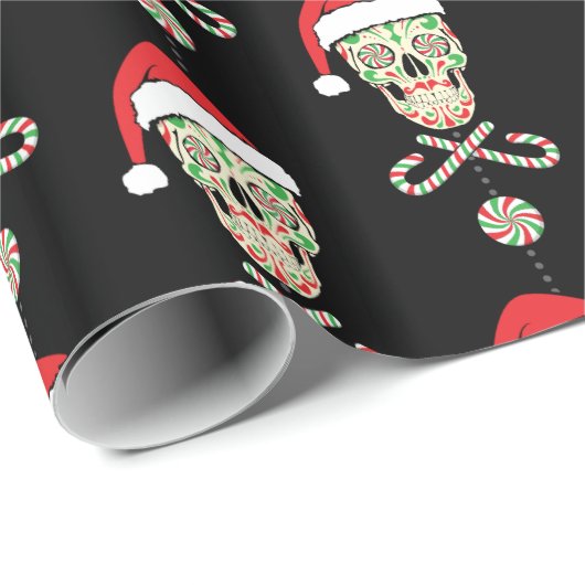 santa -patroon cadeaupapier (Rol Hoek)