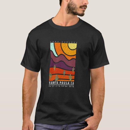 Santa Paula California Cool Desert Souvenir Santa T-shirt (Voorkant)