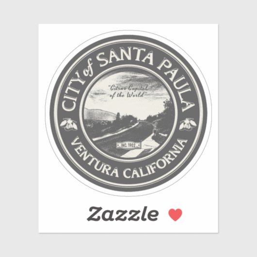 SANTA PAULA CALIFORNIË STICKER (Vel)