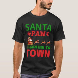 Santa Paw gaat naar de stad T-shirt