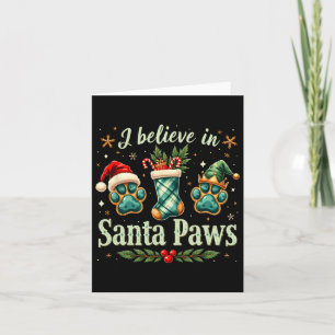 Santa Paw Mannen Vrouw Kinder Meisje Kerst T-shirt Kaart