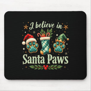 Santa Paw Mannen Vrouw Kinder Meisje Kerst T-shirt Muismat