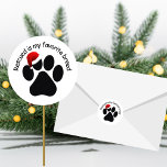 Santa Paw Print Rescued Christmas Classic Stickers<br><div class="desc">Voor de hondenliefhebbers die er zijn! Santa Paw Print "Rescued" Christmas Classic Ronde Stickers ... perfect voor envelop afdichtingen, feest gunst stickers etc. Verkrijgbaar in 2 maten: 1, 5 inch/20 per vel 3 inch/6 per vel Gedrukt op wit zuurvrij papier Levendig full-color, full-bleed printen Krasbestendig voorzijde, eenvoudige peel-and-stick achterzijde Verkrijgbaar...</div>