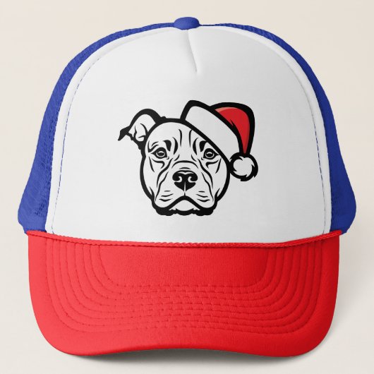 Santa Paws: AmStaff Dog in feestelijk Pet (Voorkant)