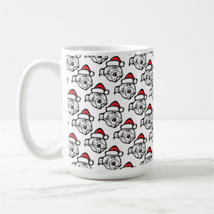 Santa Paws: AmStaff-hond in feestelijke hoed Koffiemok
