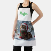 Santa Paws Bengal Cat Christmas Personalized  Schort (Insitu)