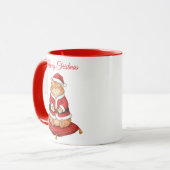 Santa Paws Cat Christmas Coffee Mug Mok (Voorkant links)