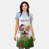 Santa Paws Corgi Holiday Chef Design Schort (Gedragen)