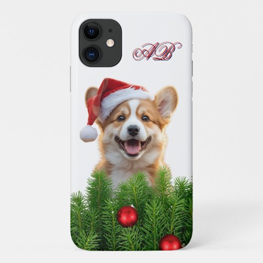 Santa Paws Corgi Holiday iPhone Design Case-Mate iPhone Case (Achterkant)