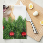 Santa Paws Corgi Holiday Kitchen Design Theedoek (Quarter Fold)