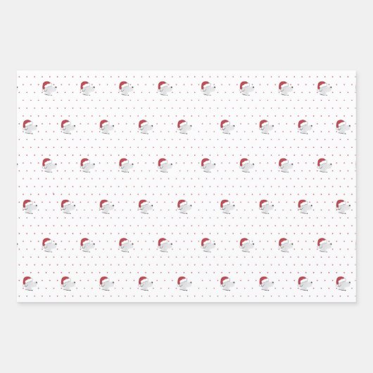 Santa Paws - Cute Dog Theme Kerstmis Inpakpapier Vel (Voorkant 2)