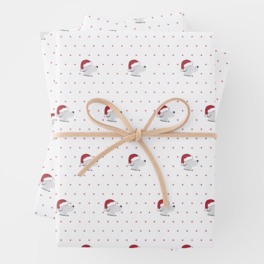 Santa Paws - Cute Dog Theme Kerstmis Inpakpapier Vel (In situ)