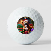 Santa Paws: de feestelijke verrassing van een staf Golfballen (Voorkant)