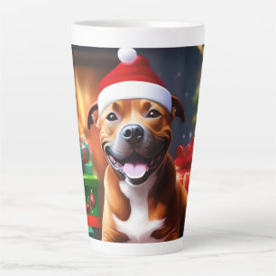 Santa Paws: de feestelijke verrassing van een staf Latte Mok