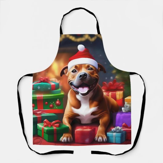 Santa Paws: de feestelijke verrassing van een staf Schort (Voorkant)