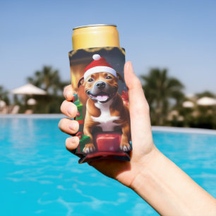 Santa Paws: de feestelijke verrassing van een staf Seltzer Blikjeskoeler